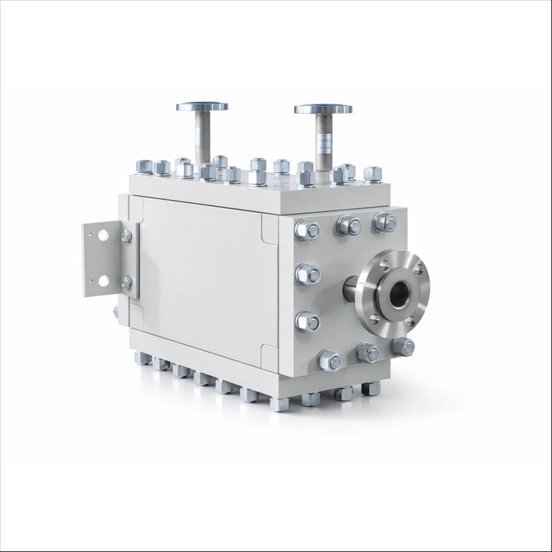 Intercambiador de calor químico totalmente soldado y extraíble de cuatro lados